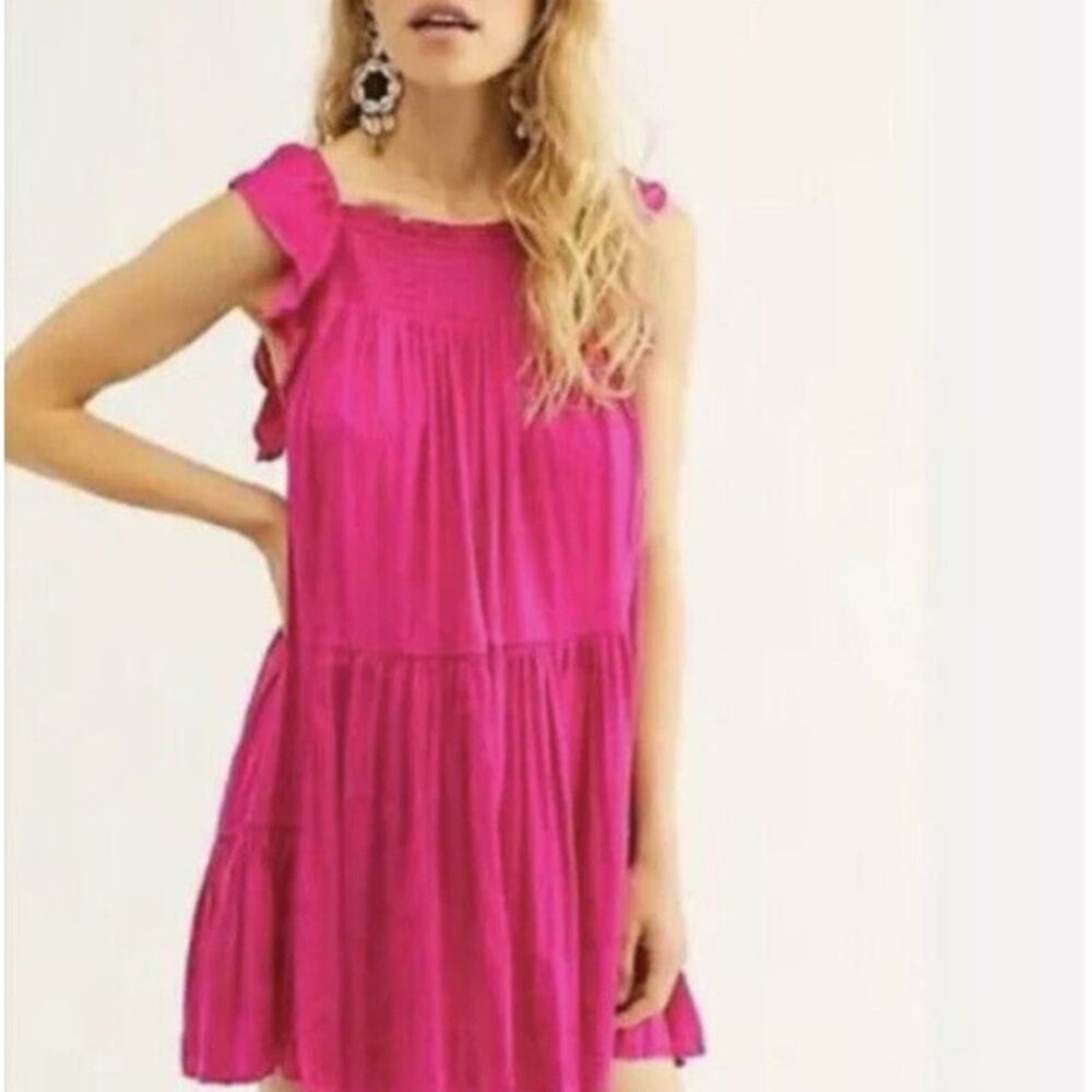 Intimately Free People Want Your Love Pink Mini Babydoll Dress Small - Picture 10 of 12